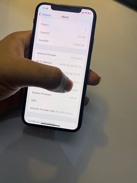 Iphone X PTA approved 64gb 8