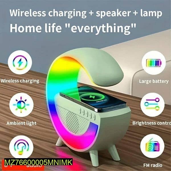 Touch lamp wireless speaker (box pack )only delivery available 3