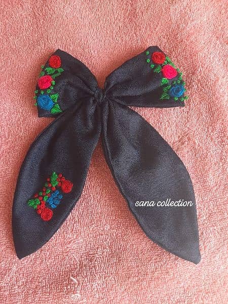 #hair bow fancy and embroidered # 5