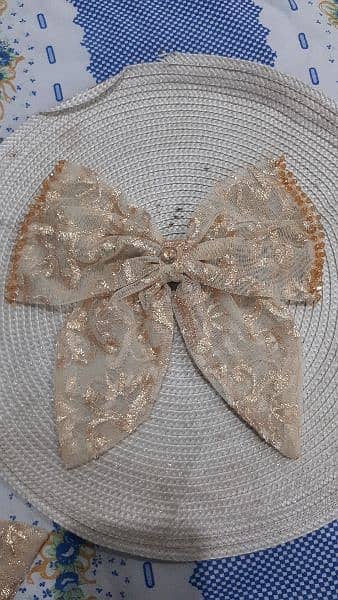 #hair bow fancy and embroidered # 6