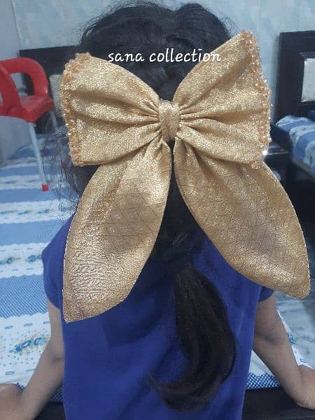 #hair bow fancy and embroidered # 7