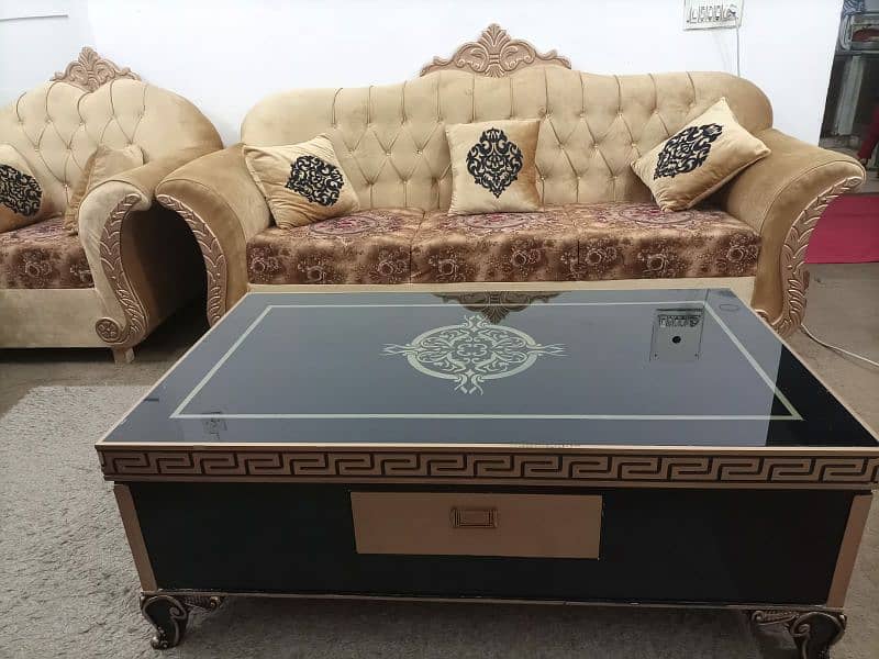 Moving out sale 6 seater sofa with center table 1