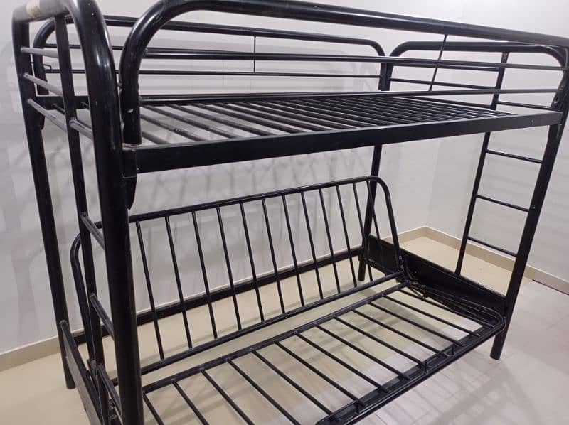 Sofa Cum Bunk Bed With 2 Mattress (Iron) Full Size - Imported 2