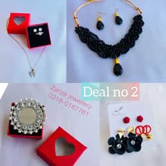 Necklace Earings Rings Pendant Jewellery Deal No 02