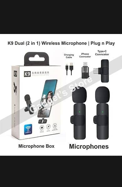 K9 wireless mic new double mic no use new company pack 1