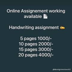 we providing online handwritings job's for students