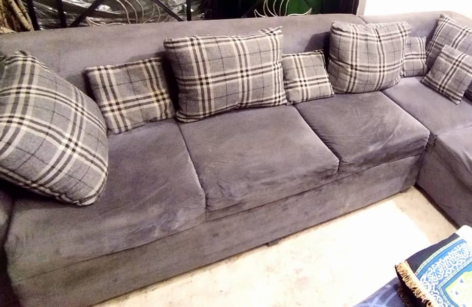 LShape Sofa Set 6 to 7 Seater Sofa with 12 cushions Wapda Town 1