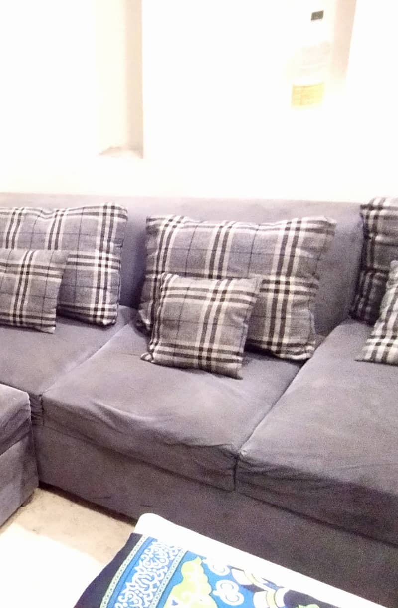 LShape Sofa Set 6 to 7 Seater Sofa with 12 cushions Wapda Town 2