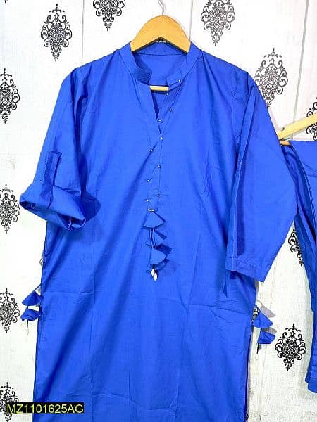 2pc women stitched cambric lawn suit 2