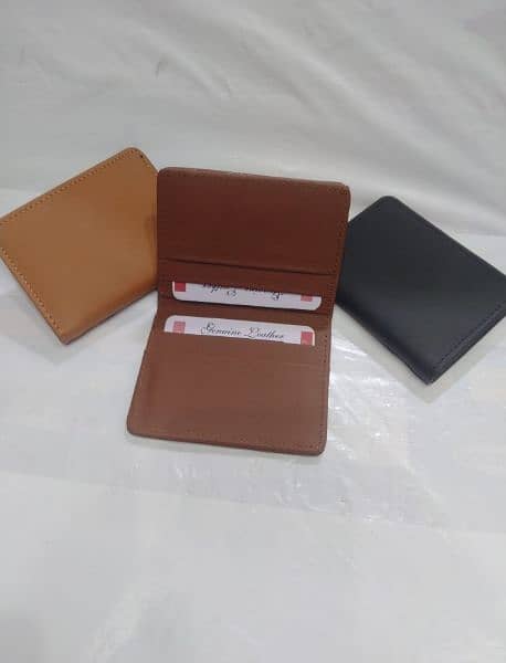 leather double card holder wallet 0