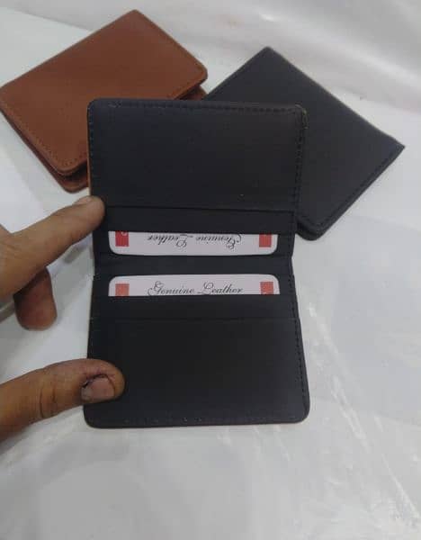 leather double card holder wallet 2