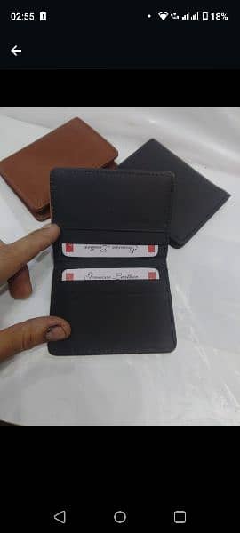 leather double card holder wallet 5