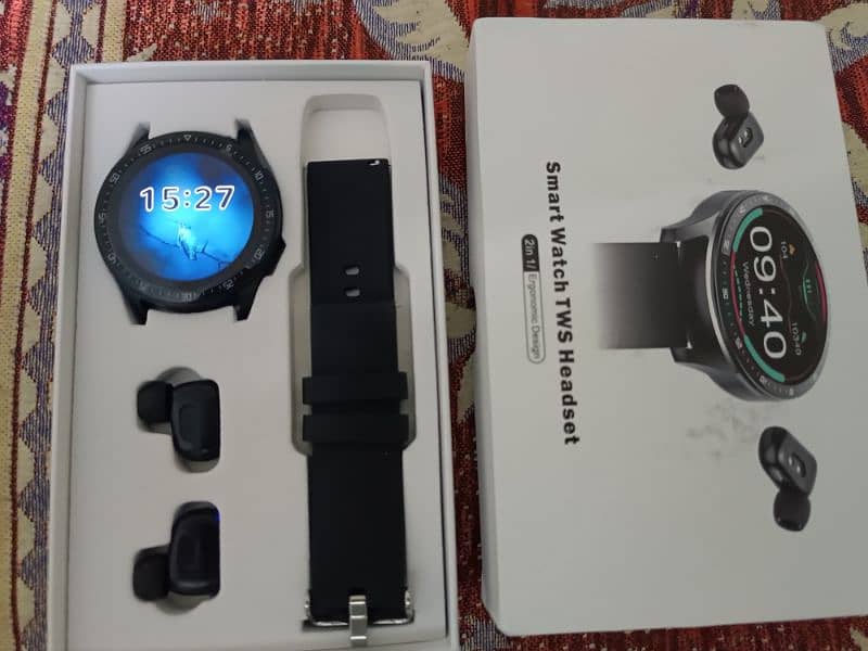 Smart watch with ear buds 0