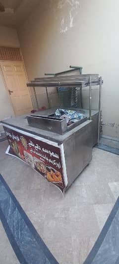 Fast food counter  fryer . choula . karahi all step