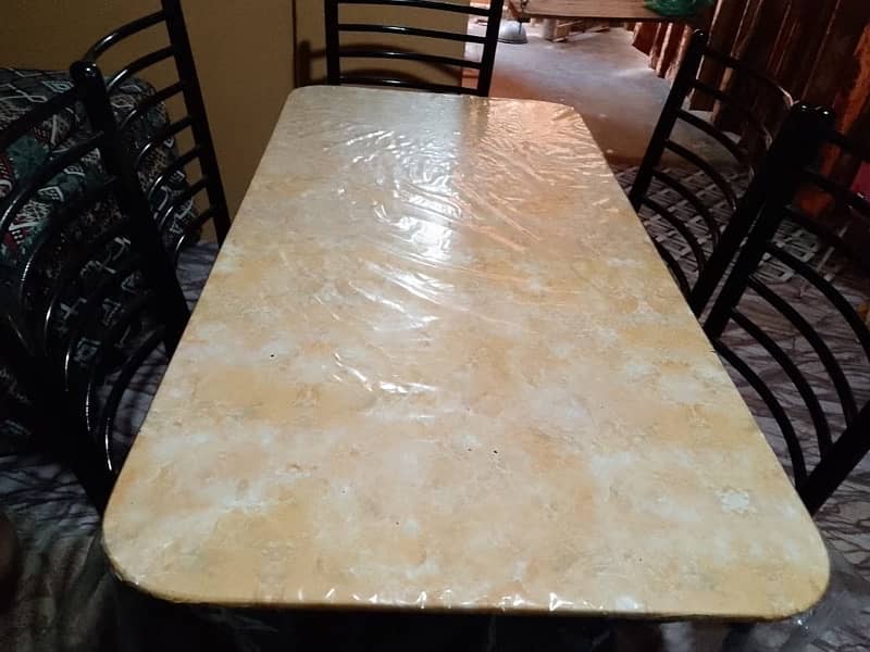 Glass Dining table for 6 Persons with chair 1