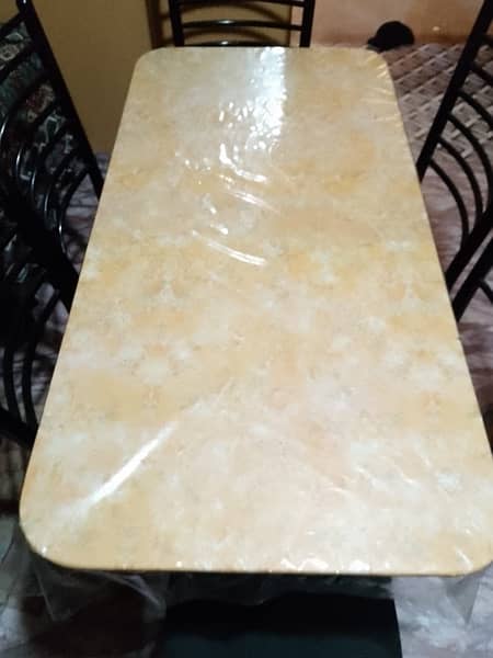 Glass Dining table for 6 Persons with chair 3