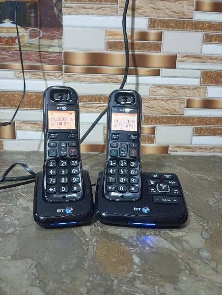 UK imported BT twin cordless phone with intercom answering machines 0