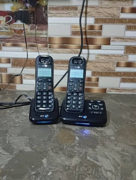 UK imported BT twin cordless phone with intercom answering machines 2