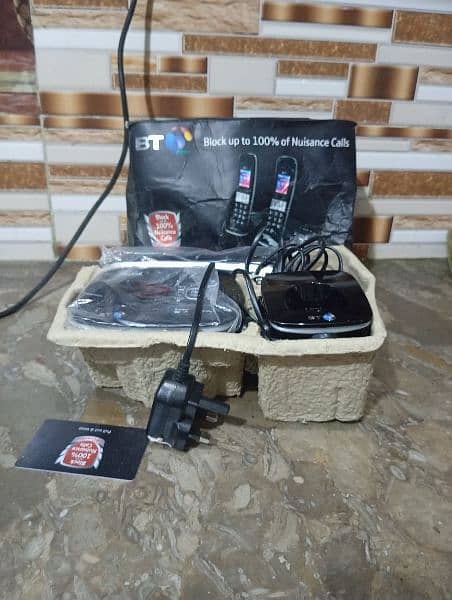 UK imported BT twin cordless phone with intercom answering machines 6
