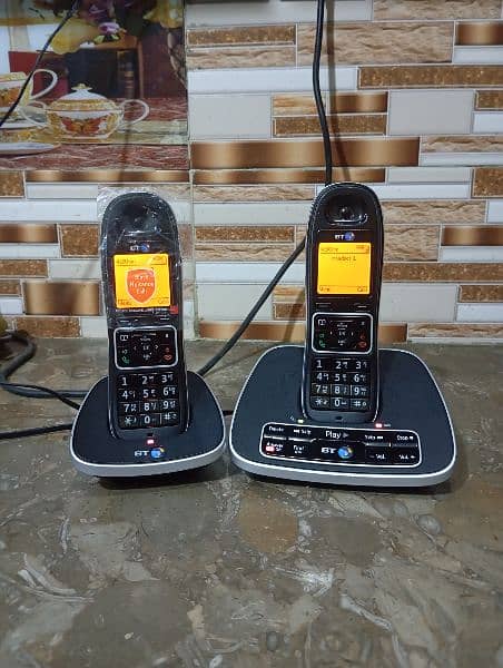 UK imported BT twin cordless phone with intercom answering machines 18