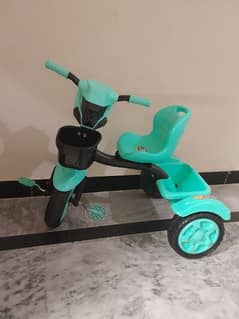 new sea green bike with front light