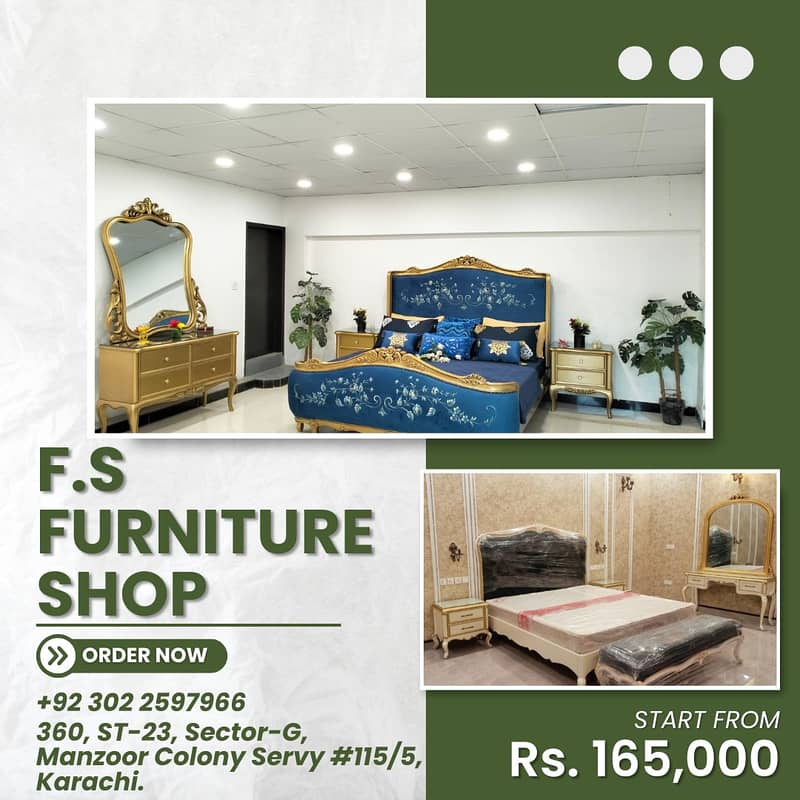 New Modern Furniture set for sale | Bed set | Bedroom set in karachi 0