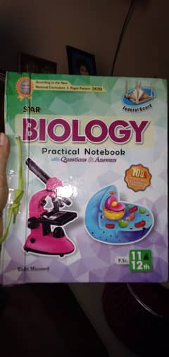 Star biology practical notebook for 11 and 12th federal board