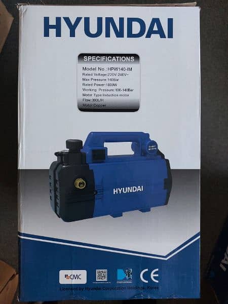 Hyundai Car Pressure Washer  140 Bar 1800W - HPW140-IM Induction Motor 1