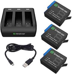 Smatree 3 x 3 Channel Battery Charger Compatible with GoPro Hero 8