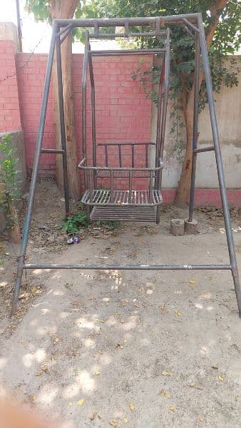 outdoor swing made of steel. 0