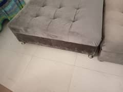 gray color sofa
