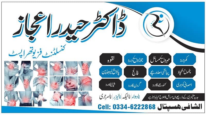 Male Physiotherapist available for Home visits in Lahore. 1