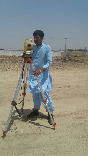 TotalStation with land survey party daily monthly bassis 03193307245 10