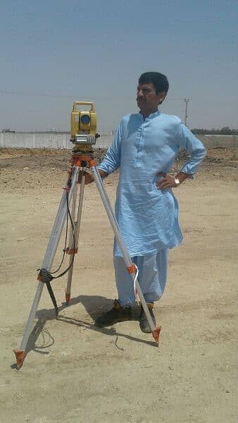 TotalStation with land survey party daily monthly bassis 03193307245 11