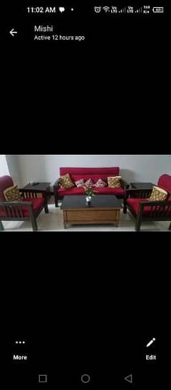 sofa 5 seater and 1+2=3 tables