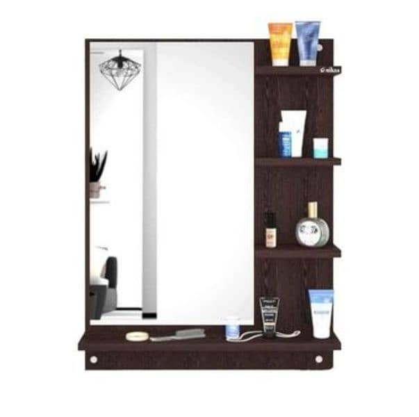 Wall Mount Drasing Mirror With Shelf Mekup Itam Hold 0