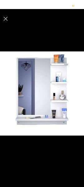 Wall Mount Drasing Mirror With Shelf Mekup Itam Hold 1