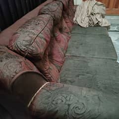 red color sofa good condition.