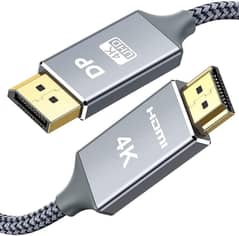 Display Port to HDMI - Male to Female Cable 1.8m grey