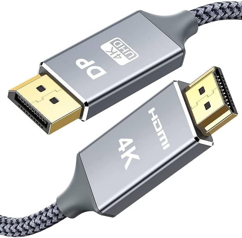 Display Port to HDMI - Male to Female Cable 1.8m grey 0