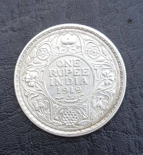 silver rupee British India George V antique coin 0