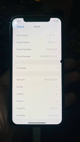iPhone X 64 GB PTA Approved 7