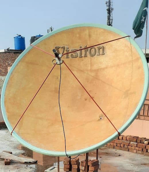 Visiton 8 Feet Fiber Dish & 4 Raads without stand 0