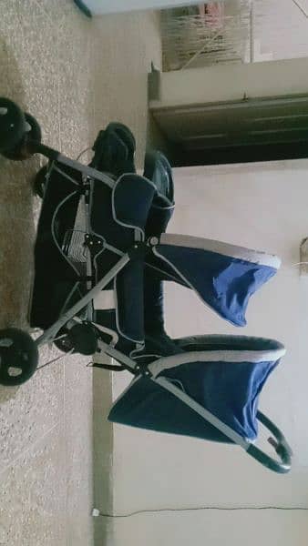 imported double seater foldable baby pram for 2 kids for sale 1
