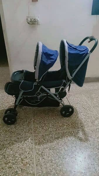 imported double seater foldable baby pram for 2 kids for sale 2