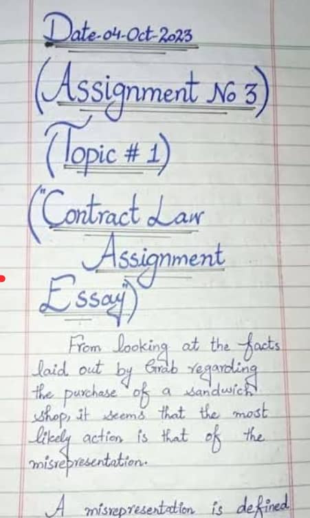 Handwritten assignment work 5
