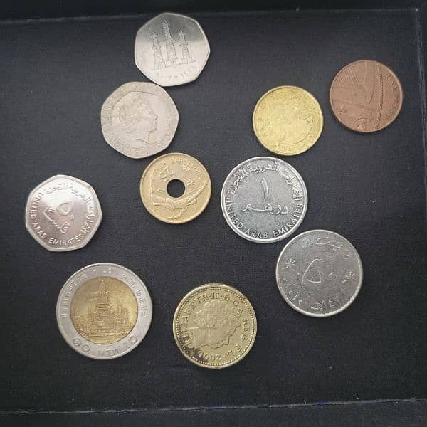 50 various types of coin and currency note collection 1