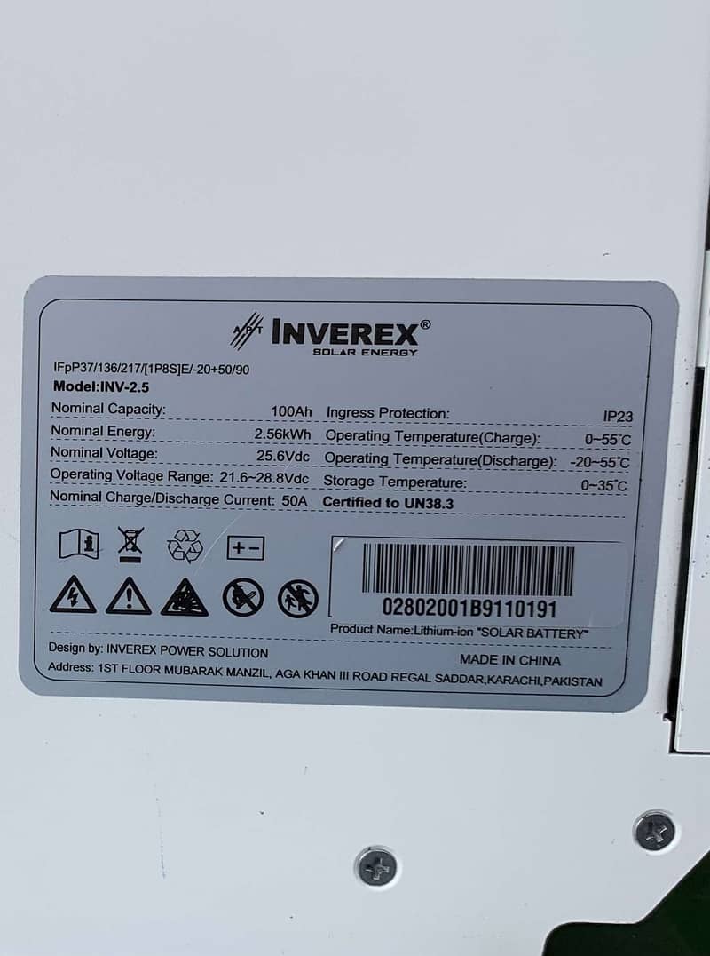 lithium battery/Inverex 24 volt 100ah/ Inverex/ Battery/ Solar/lithium 2