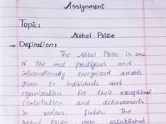 handwriting Assessment work