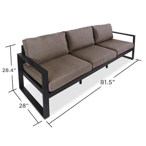 Metal sofa seta 4 seater 6
